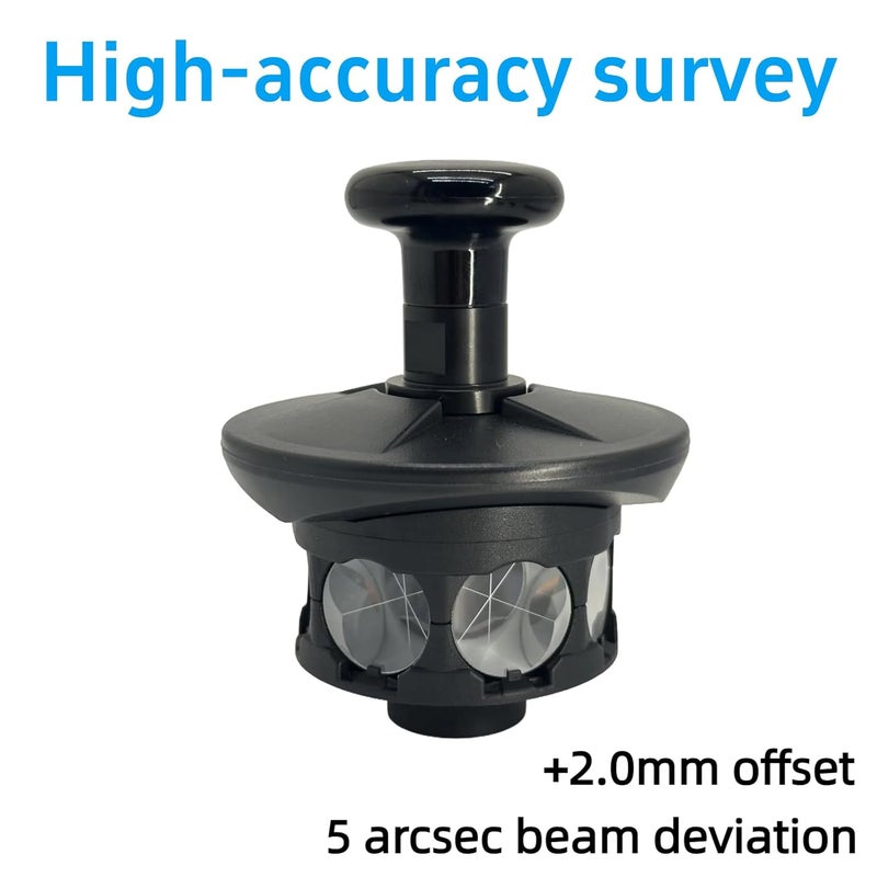 Comadsvey Store 360 Degree Reflective Prism Compatible with Trimble Total Station with 10cm Extending Pole and Storage Bag, 360° Total Station Prism 360° Total Station Prism Reflector - Image 3